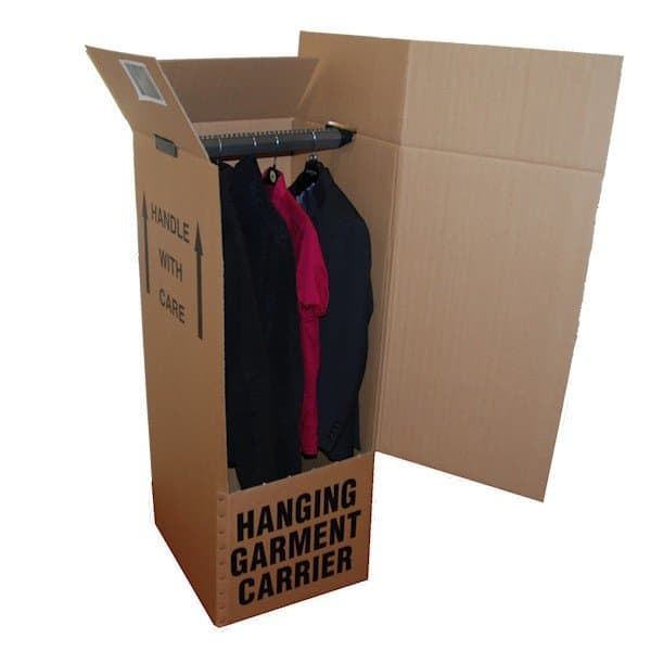 Hanging wardrobe boxes for delicate garments